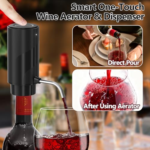 Fathers Day Gift Wine Aerator Electric Decanter (Basic / Space Black)