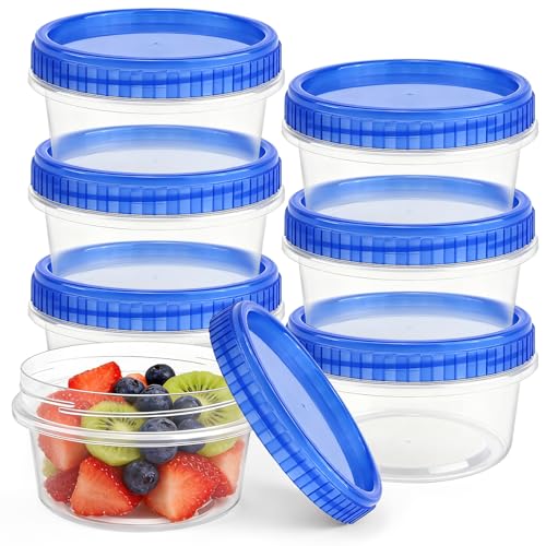 6 Pack Freezer Containers with Screw On Lids (8oz-6pack)
