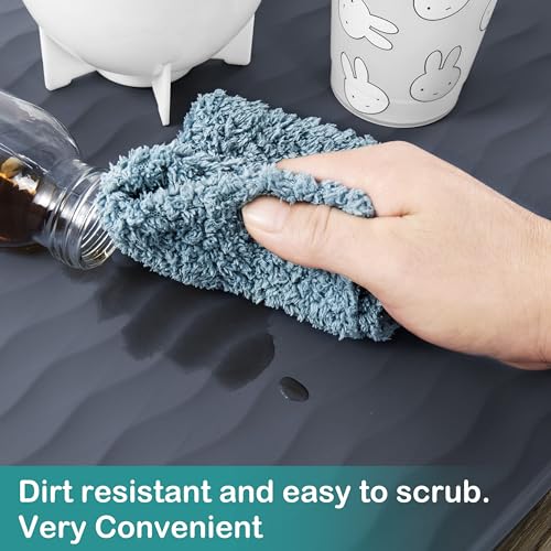 Waterproof Silicone Under Sink Mat 25'' x 19'' Shelf Liner for Kitchen and Bathroom