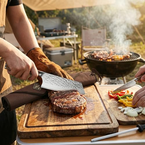 Forged High Carbon Steel Knife Set for Chefs & Grill Masters (5 Count)