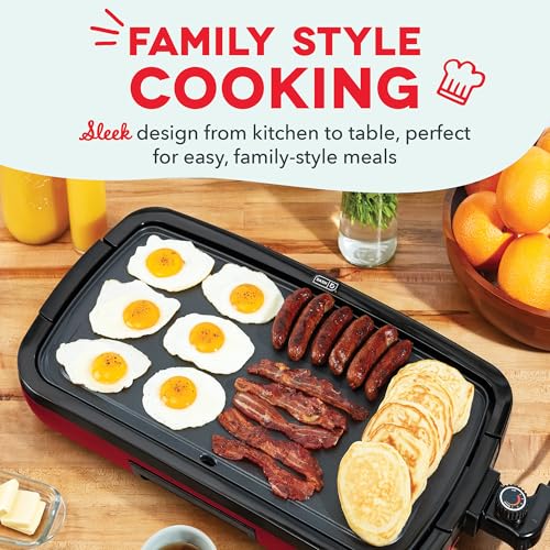 Deluxe Everyday Electric Griddle (Red)