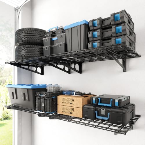 4 Pack 2x3ft Garage Shelving (Black / 4 pack-2x3 ft)