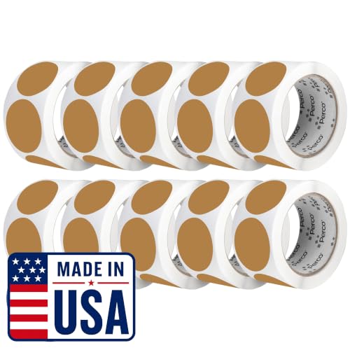 Kraft Brown Perforated Round Circle Dot Sticker 2 (Kraft Brown / 2 Inch)