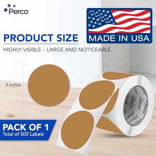 Kraft Brown Round Circle Dot Sticker 3 (Kraft Brown / 3 Inch)