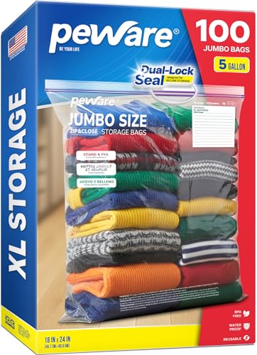 5 Gallon Extra Large Storage Bags (100 Count)