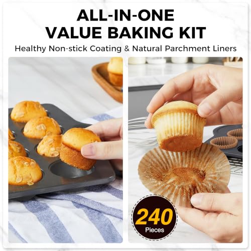 Mini 24 Ceramic Muffin Pan Set