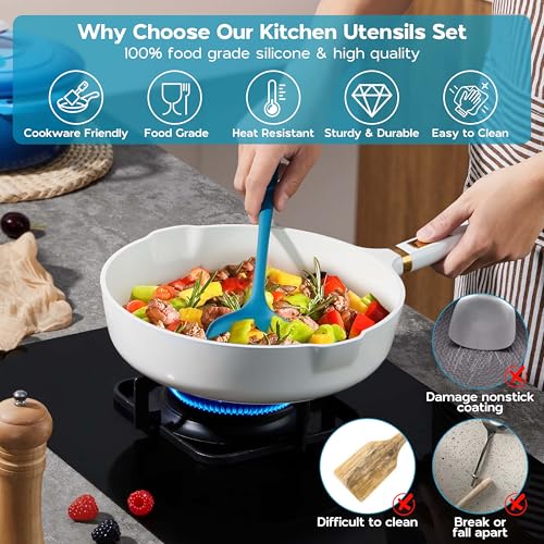 Navy Blue Kitchen Utensils Set (Navy Blue)