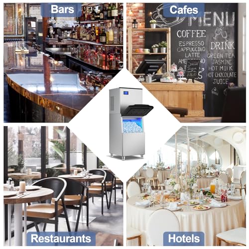 500 lbs High Output Commercial Ice Machine Freestanding Self