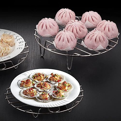 4.9" Round Cooking Rack Versatile Stainless Steel Grid Grill Steamer Rack