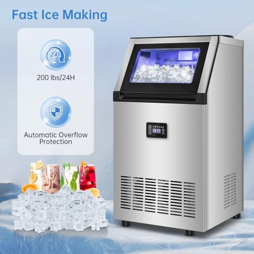 200LBS Undercounter Commercial Ice Maker