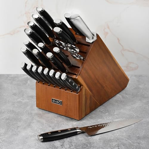 Knife Set Made in Japan (Acacia Knife Block)