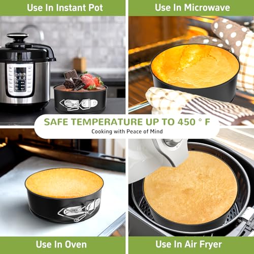 4 Pack Mini Springform Pan Set for Mini Cheesecake Pizza (4 Inch - 4 Pack)