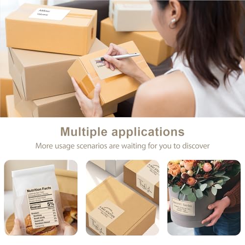 3 X 5 Inch Printable Waterproof Rectangle Color Coding Labels (Light Brown)