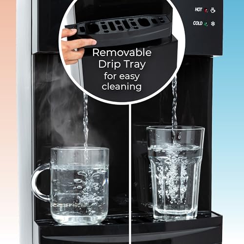 Top Loading Water Cooler with Removable Drip Tray & Energy (Black / Top Load)
