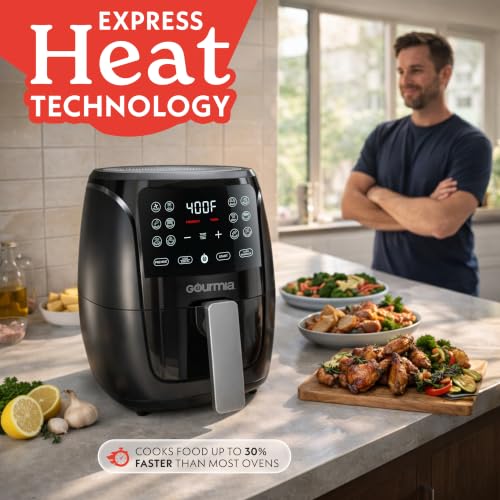 Air Fryer 4 Qt Basket Capacity (4 Quart / Black)
