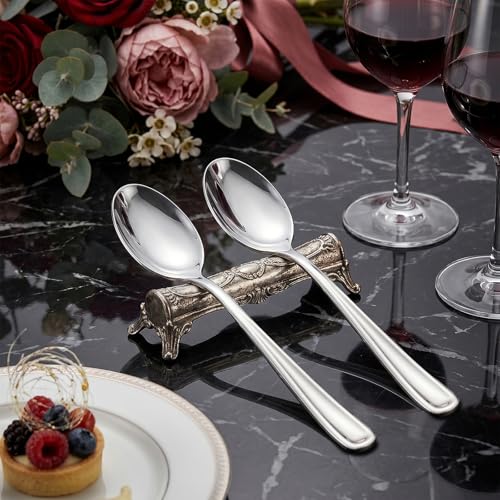 100 Pack Silver Plastic Spoons Disposable (Silver Spoons / 100)
