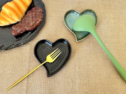 Ceramic Spoon Rest for Stove Top (Matte Black)