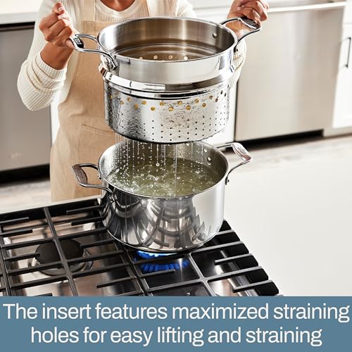 Simply Strain Stainless Steel 12 Qt Stock Pot with Strainer Insert (12-quart (Induction))
