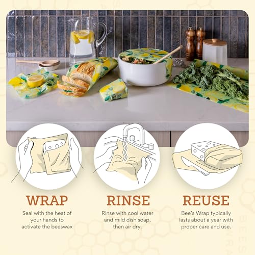 Beeswax Food Wraps (Fresh Squeeze / Small, Medium, Large)