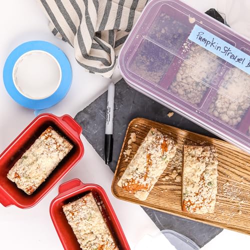 5"x3" Ceramic Baking Dishes with Lids (Cranberry / 5"x3" - MADE IN USA)