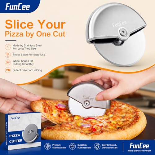 Premium Pizza Cutter Wheel with Sharp Blade For Cutting Through Pizzas