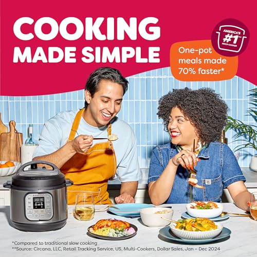Duo 7-in-1 Mini Electric Pressure Cooker, Slow Rice Cooker, Steamer, Sauté, Yogurt Maker, Warmer & Sterilizer, Includes Free App with over 1900 Recipes, Stainless Steel, 3 Quart (3 Quarts)