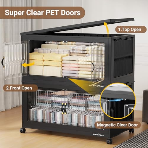 600Qt Extra Large Stackable Storage Bins with Lids (3 Count)