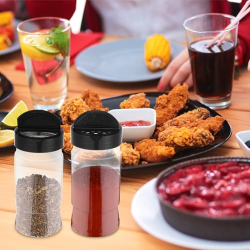 10.1 oz 30 Pack Plastic Spice Jars with Shaker Lids Clear Seasoning Containers Spice Bottles for Kitchen Storing Herbs Seasoning Powders