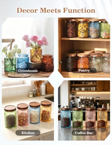 Glass Jar with Airtight Wood Lid