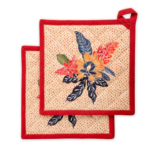 Pot Holders 100% Cotton Potholders (064 - Kalahari / 8" x 8" (Pot Holder Pack of 2))