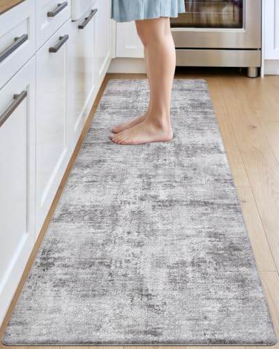 Kitchen Floor Mats Cushioned Anti Fatigue Runner (Dark Grey / 86"L x 23"W x 0.4"Th)