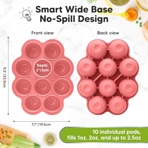 Silicone Food Freezer Trays with Lid (Blossom)