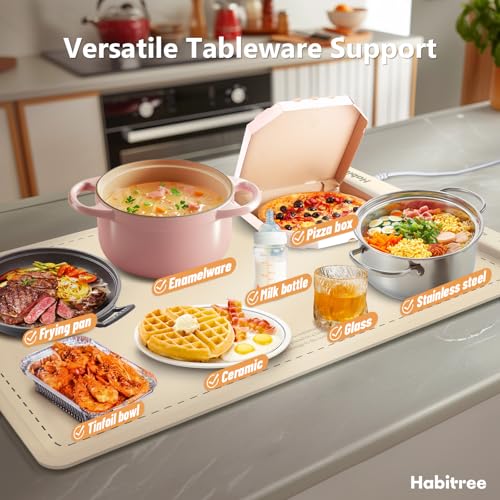 Food Warming Mat (Large 1pack / Cream)