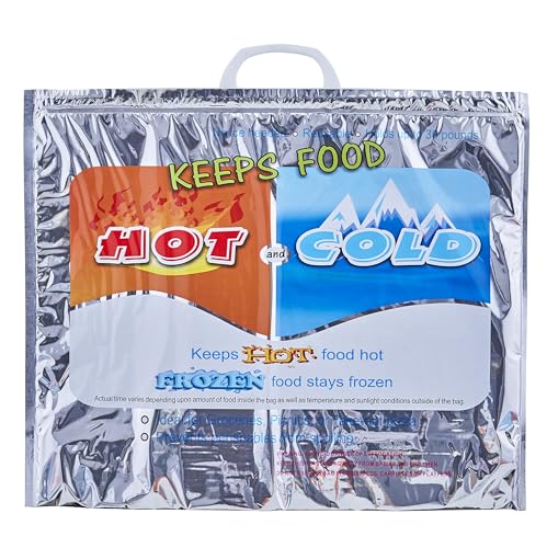 Hot and Cold Insulated Bags for Food Delivery (Medium (Meal and Grocery Size))