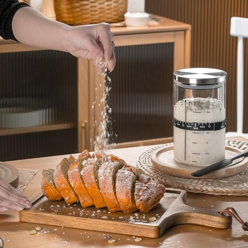 Sourdough Starter Jar (Steel Lid-2 Pack)