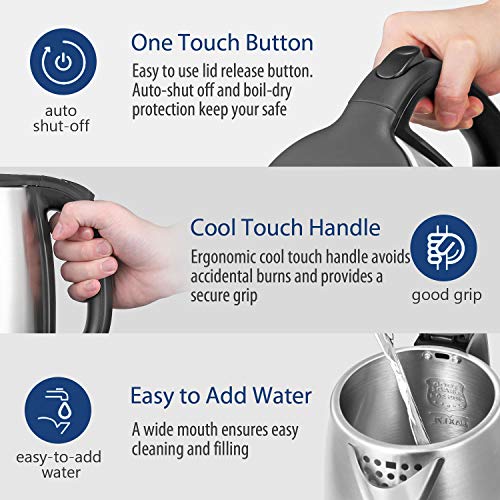 Comfee 1.7L Stainless Steel Electric Tea Kettle (Silver / stainless steel)