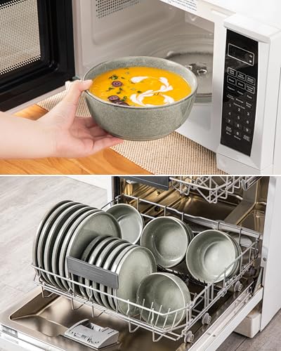 ANYA 18 Pieces Plates and Bowls Set (Stone Gray / 18 Pcs (Service for 6))