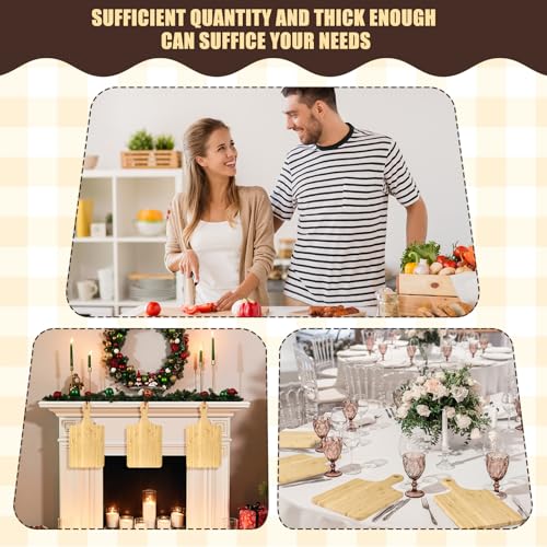 6 Pcs Bamboo Cutting Boards Bulk 13 Inch Thicken with Handle (13 x 7 inches)