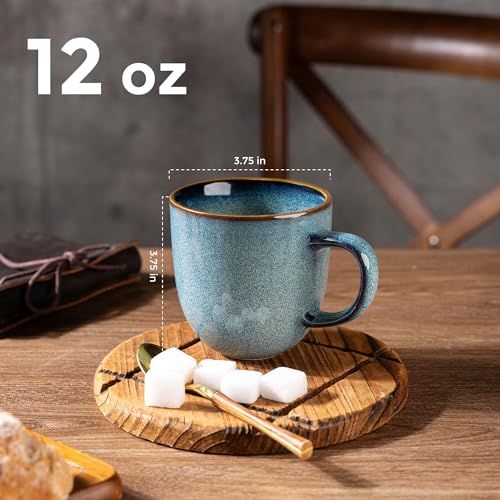 12oz Coffee Mugs (Set of 6 / Ocean Blue)