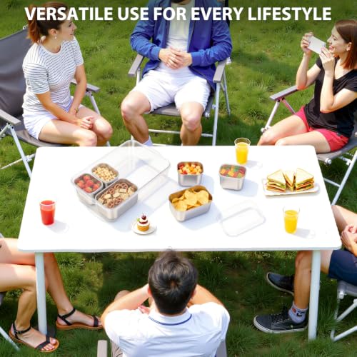 Snackle Box Container (6 Compartment (13.38"L x 9.25"W x 3.54"H))
