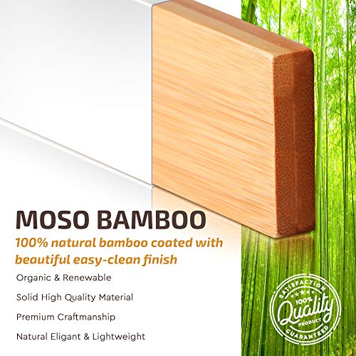 4 Pack Bamboo Drawer Dividers (White / 2.6-Inch High (4-pk))