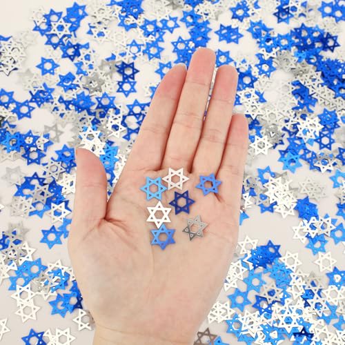 Star of David Glitter Confetti Hanukkah Party Table Decorations (Hanukkah)