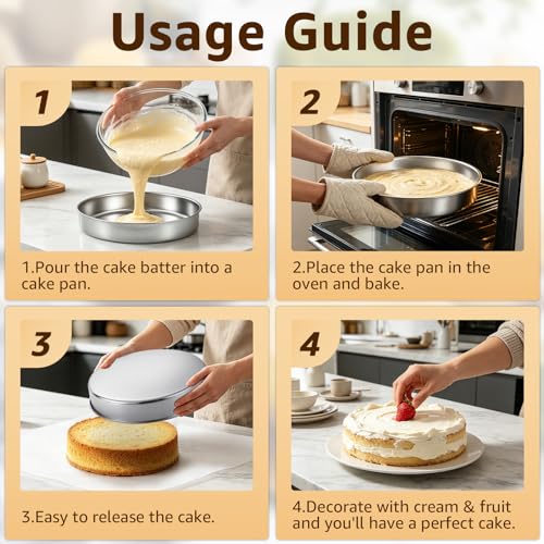 8 Inch Round Cake Pan Set of 2 (8 Inch × 2)