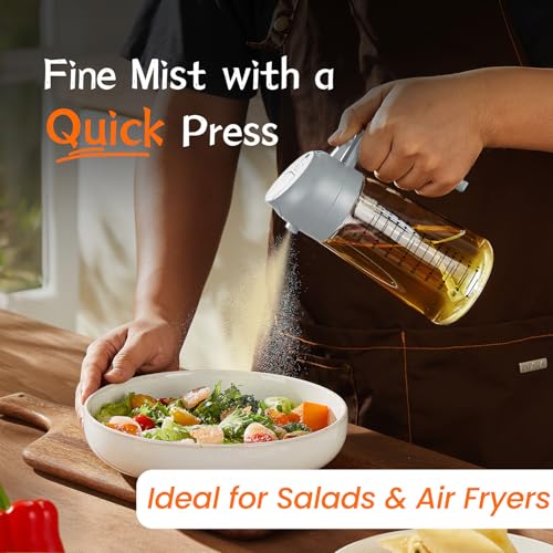 16oz 470ml Glass Olive Oil Sprayer for Cooking (Ash)