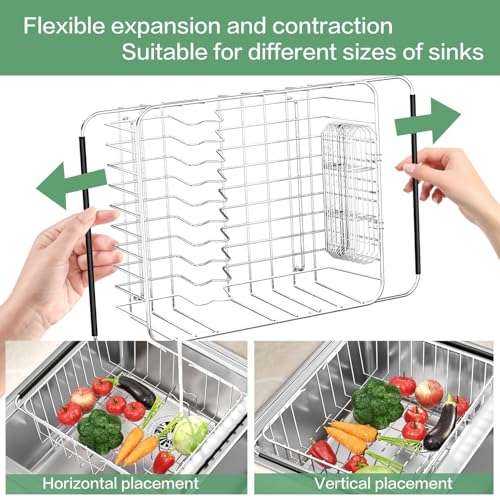 Large Sink Dish Drying Rack (Large【14.96''*12.6''*5.87''】)