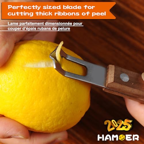 Lemon Zester & Channel Knife 2Tools for Cocktails with a storage box