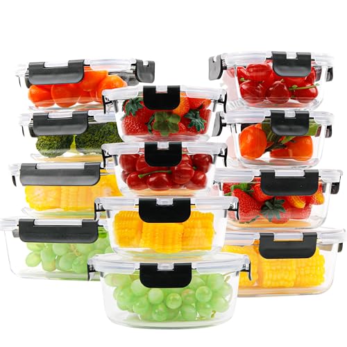 12 Packs Glass Food Storage Containers (12 Packs)