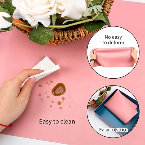 Extra Large Silicone Mats for Kitchen Counter (07-soft Pink‌ / 27.6"L x 16"W)