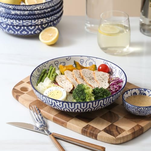 Ceramic Dinnerware Sets (Vintage Blue / 16 Pieces)