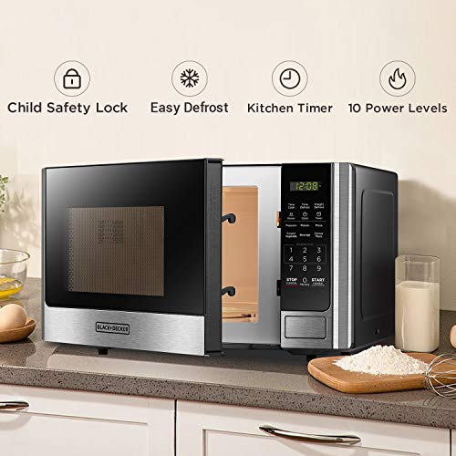 Countertop Microwave Oven (0.9 Cu.Ft Stainless Steel)